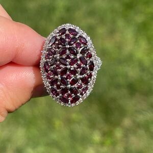 Anthill Garnet Cluster Ring